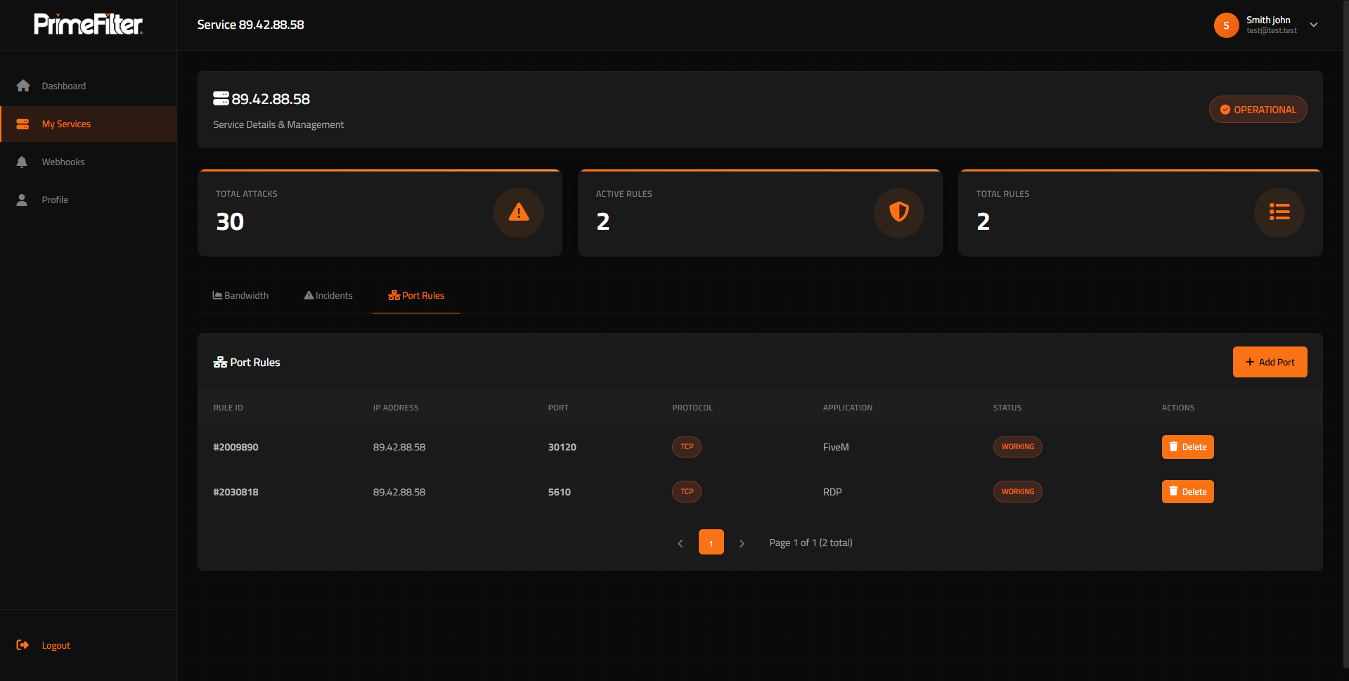 Shield Panel Port & Filters